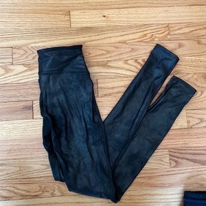 Spank leather leggings